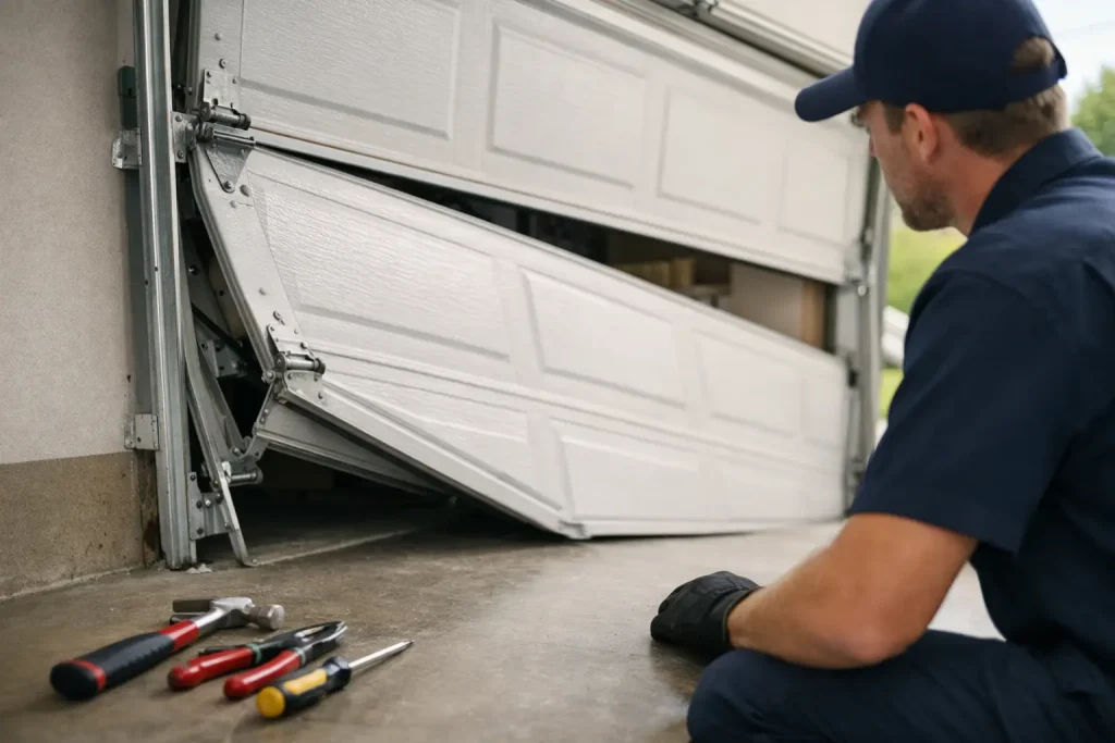 Garage Door Off Track Repair: What to Do