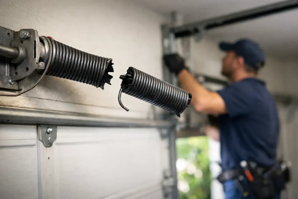 Broken Garage Spring Symptoms You Shouldn't Ignore