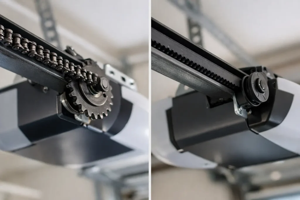 Chain Drive vs Belt Drive Opener