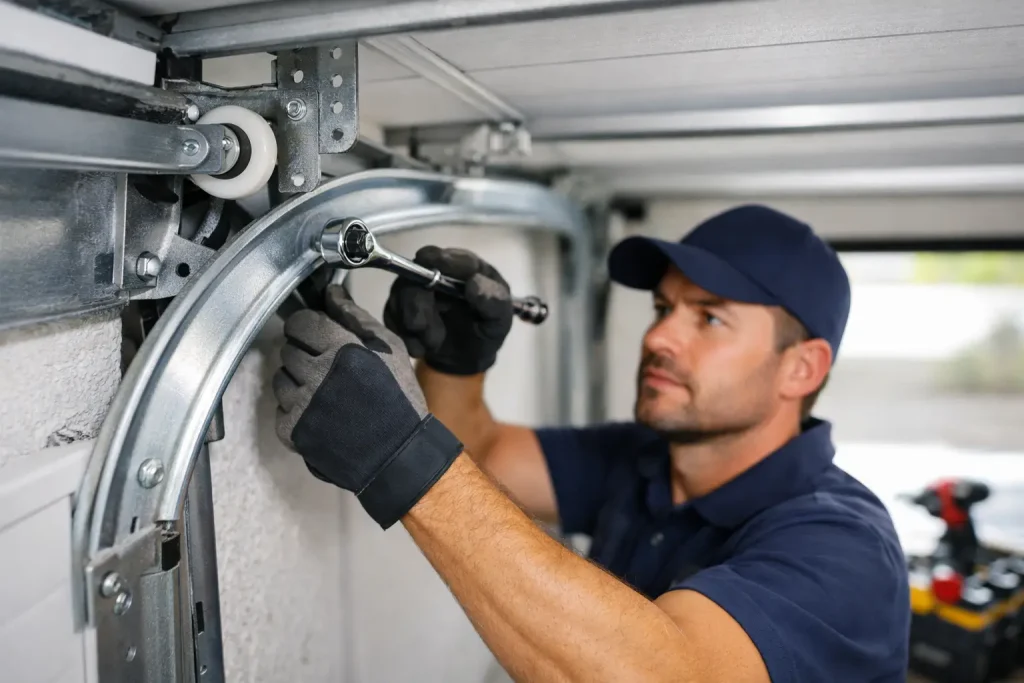 Garage Door Track Replacement Service Signs